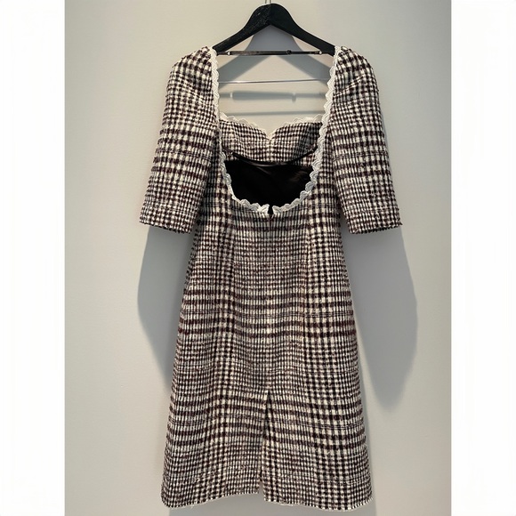 ❤️🔥NEW❤️🔥 SHUSHU/TONG Brown Check Minidress - Picture 9 of 14